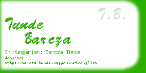 tunde barcza business card